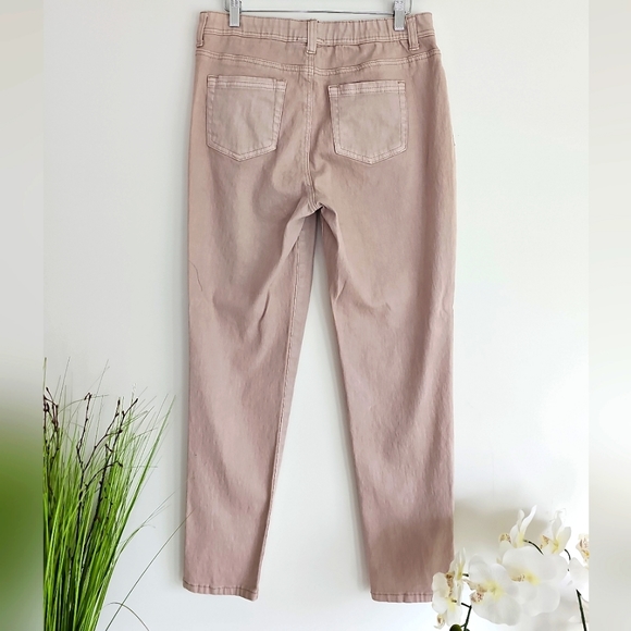 80's 90's DG2 by Diane Gilman, Beautiful Vintage Pull On Beige Jeans , Size M - Picture 4 of 16